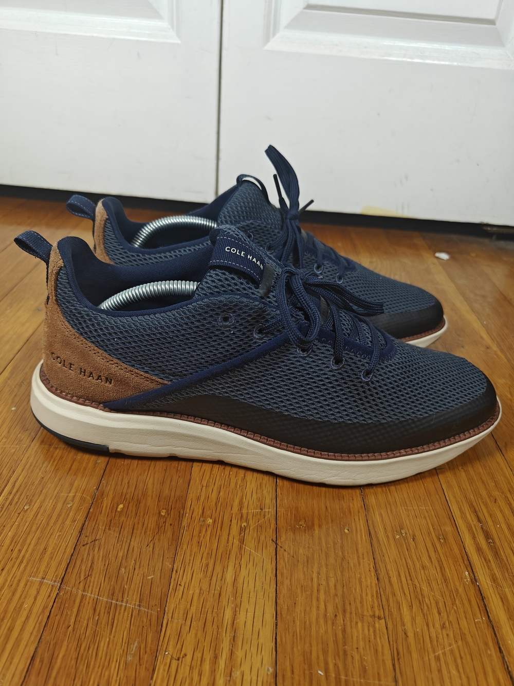Cole Haan Grand360 Mens 10.5 Navy Knit Stitchlite Mesh Dress Sneakers